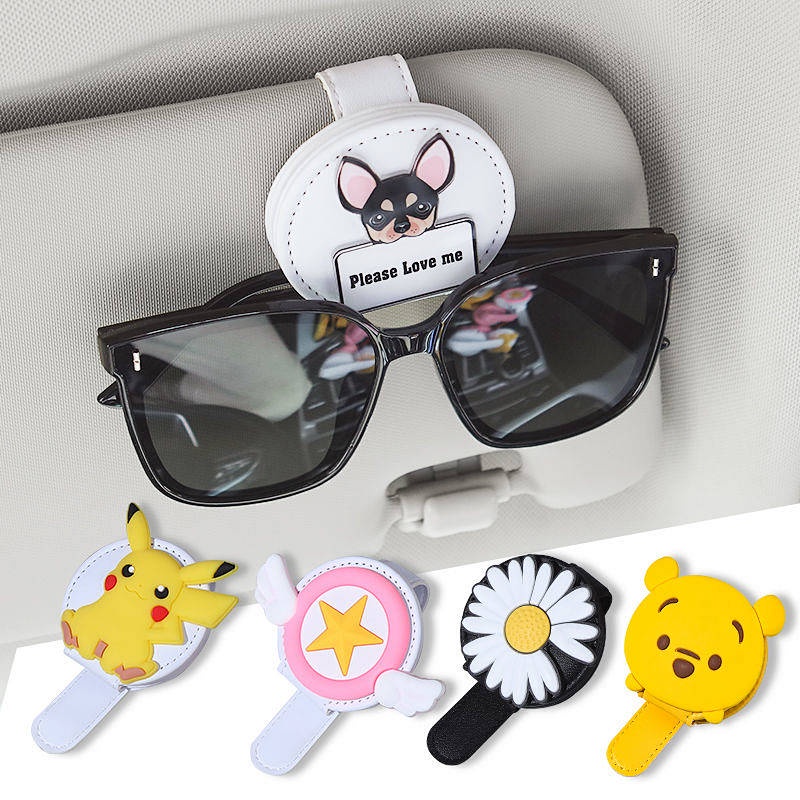 Car Eyeglass Hanger Sun Visor Card Car Holder Seat Car Sunglasses Car Storage Can Sunglasses Case Clip car accessories vc0x