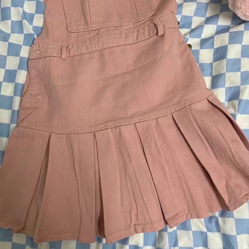♥️Váy Yếm Bò Hồng Pink,HườngSize S->2XL