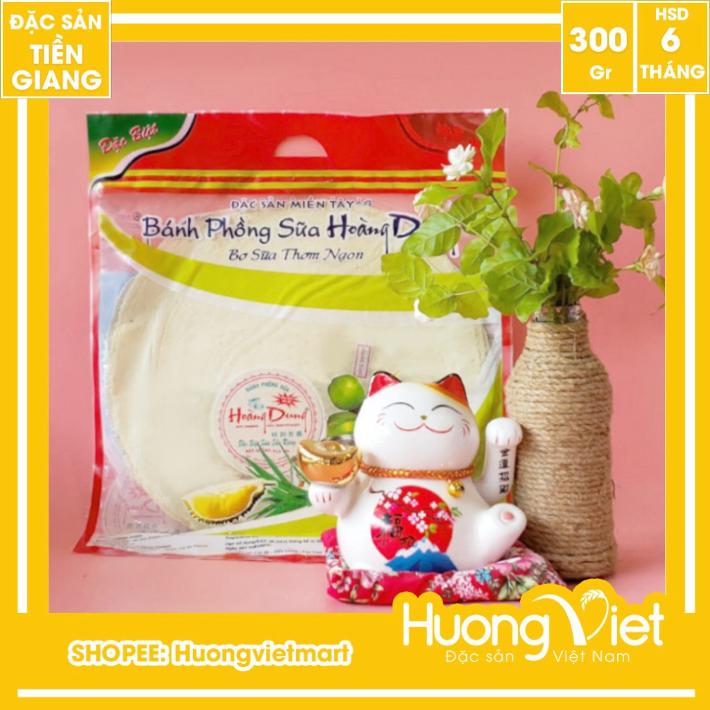 Bánh tráng sữa Hoàng Dung 300g, bánh phồng sữa miền tây