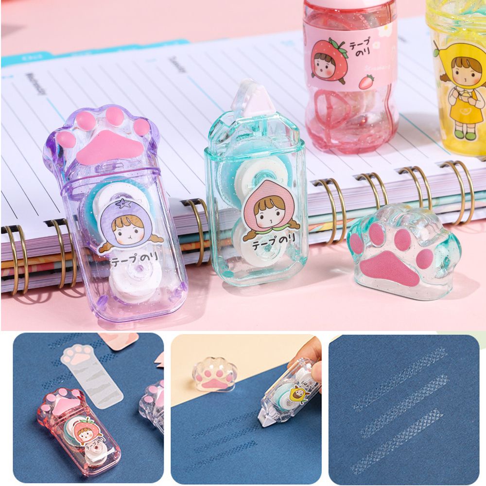 Dụng Cụ Cuộn Keo Hai Mặt Hình Bàn Chân Mèo Trang Trí Sổ Tay Thời Trang Sáng Tạo