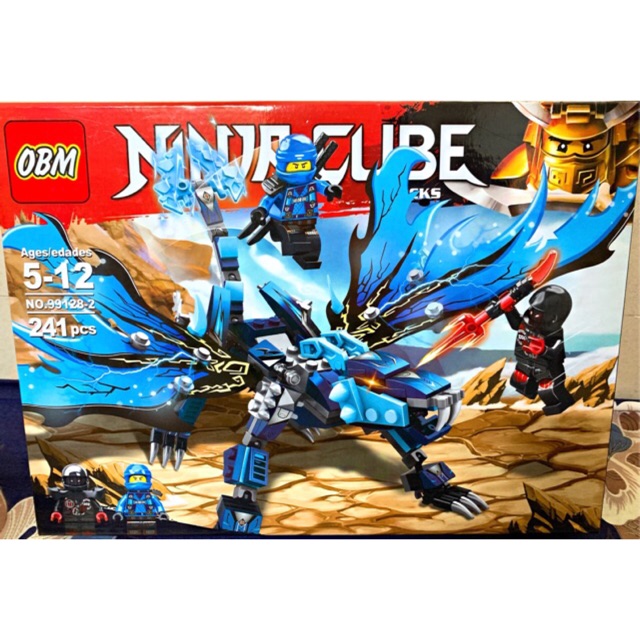 NINJAGO_Lego ninja RỒNG XANH Siêu Cấp (237 mảnh) + NYA Ninja Xanh Dương