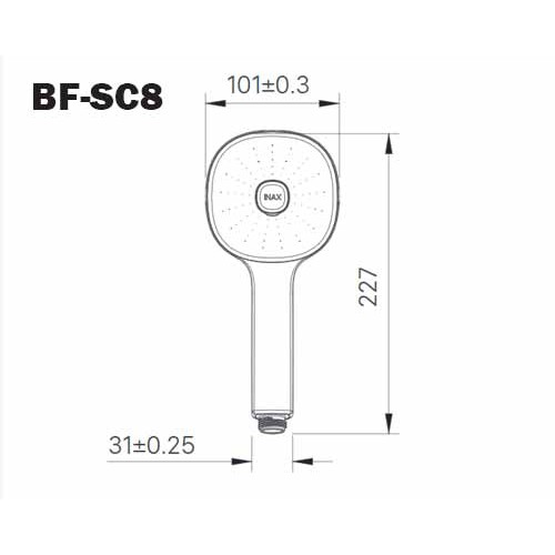 Tay sen tăng áp INAX BF SC7 nhựa phủ bóng, BF SC8 tay sen inox crom niken, Không gồm dây và gác sen, Chính hãng