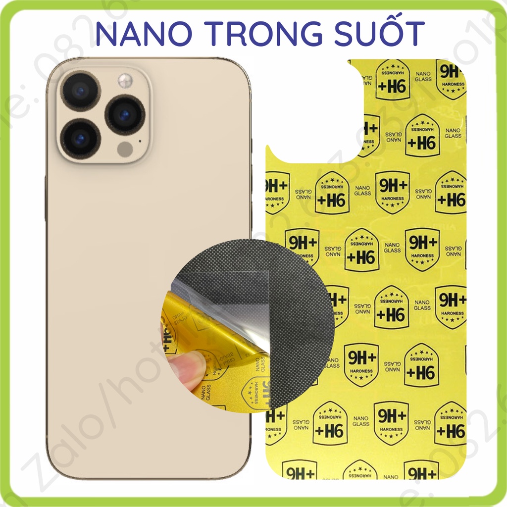 Dán cường lực mặt sau Iphone 13 / 13 pro / 13 mini / 13 pro max  dẻo nano, chống vỡ