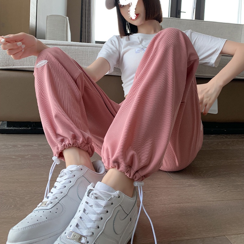 Quần Dài Lưng Cao Ống Rộng Phong Cách Hàn Quốc Cho Nữ