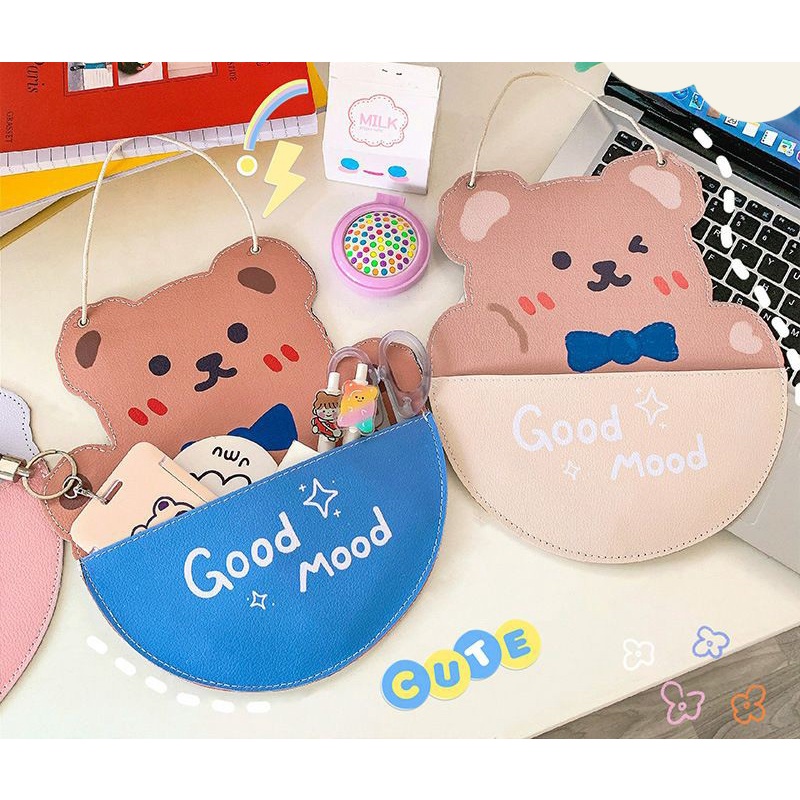 Túi treo tường gấu thỏ TRT4 phi hành gia cute dễ thương da pu