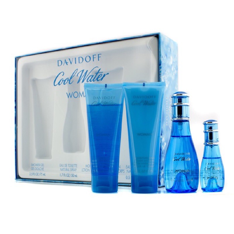 Set nước hoa nữ Davidoff Cool Water for her - Pour Elle - France