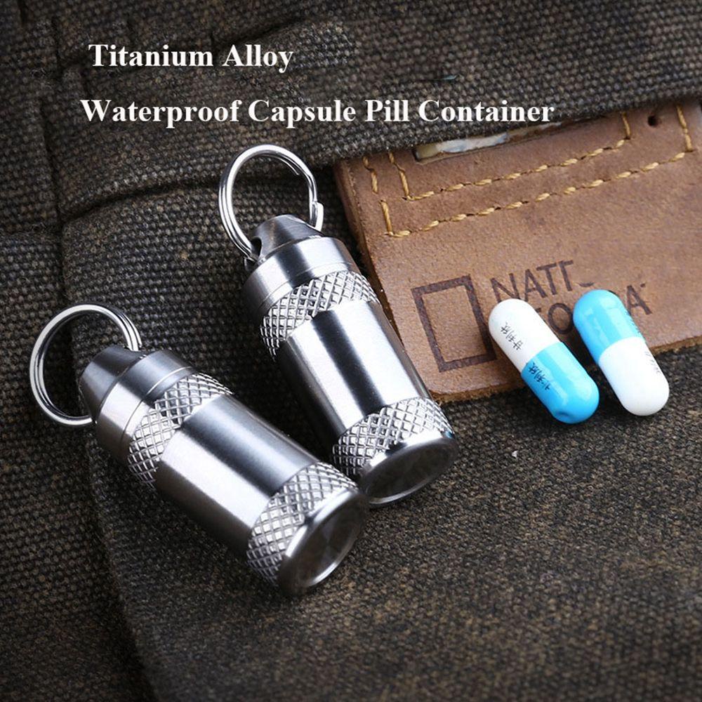 Bình Đựng Nước Mini Bằng Hợp Kim Titan Chống Thấm Nước Tiện Dụng Mang Theo Cắm Trại