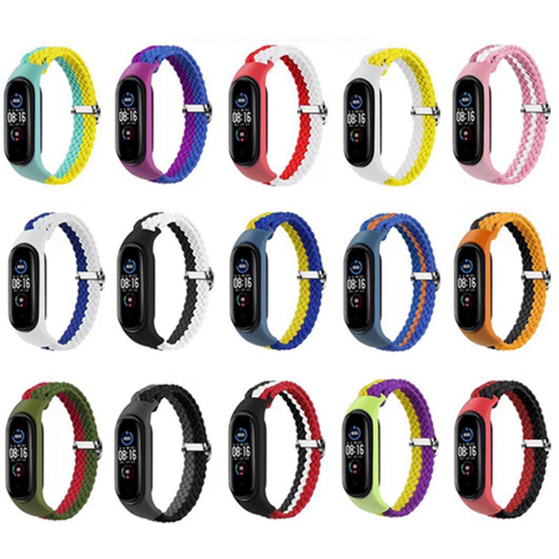 Dây Đeo Thay Thế Chất Liệu Nylon Thiết Kế Nhiều Lỗ Cho Xiaomi Mi Band 6 5 4 3