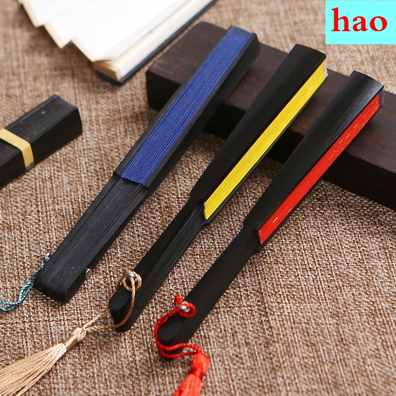 Quạt xếp mini 4-6 inch phối tua rua thiết kế nhỏ gọn tiện dụng tùy chọn màu sắc