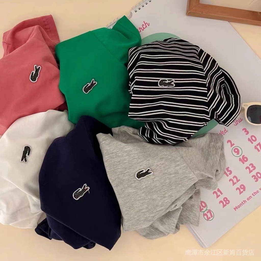 Áo Thun Cotton Tay Ngắn Cổ Tròn Họa Tiết Thêu Mẫu Mới Thời Trang Mùa Hè Dành Cho Bé Trai Và Bé Gái 2022