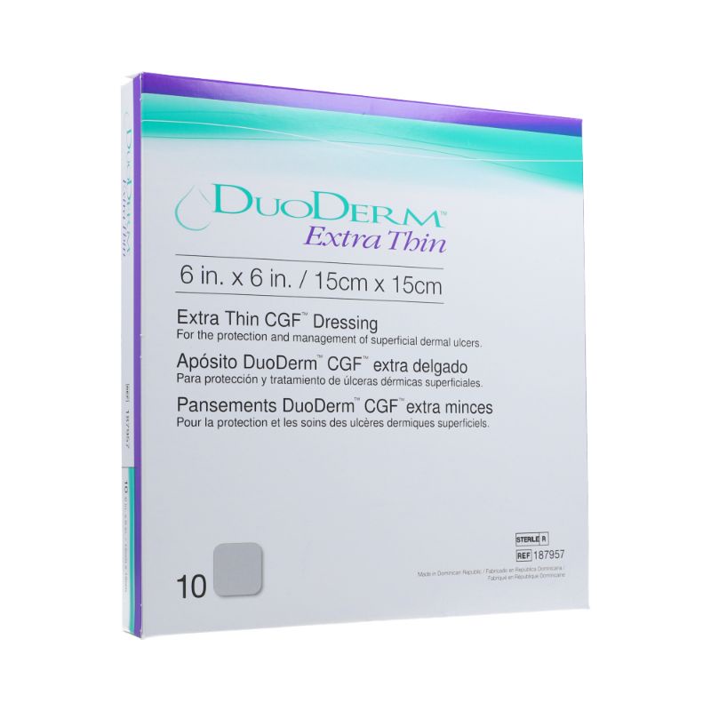 Miếng dán y tế DUODERM EXTRATHIN 15X15 CONVATEC 187957 - Dán vết thương, dán mụn, tiểu phẩu, băng thứ cấp cho Aquacel...