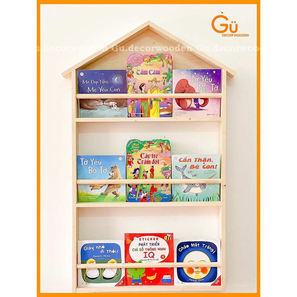 [ VIDEO THỰC TẾ ] GIÁ - KỆ SÁCH TREO TƯỜNG CHO BÉ GU DECOR WOODEN TRANG TRÍ PHÒNG CHO BÉ | BigBuy360 - bigbuy360.vn