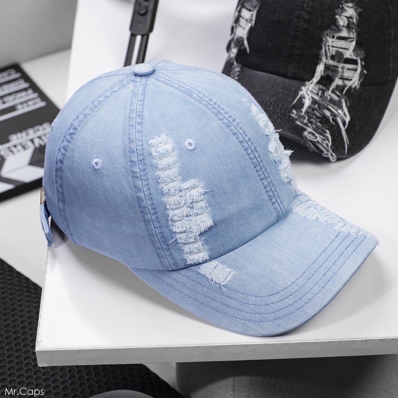 Nón Kết Jeans Rách Tưa Bụi Bặm