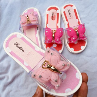 Dép trẻ em 💥FREESHIP💥 dép lê quai ngang cho bé trai bé gái nơ bướm đế mềm chống trơn trượt