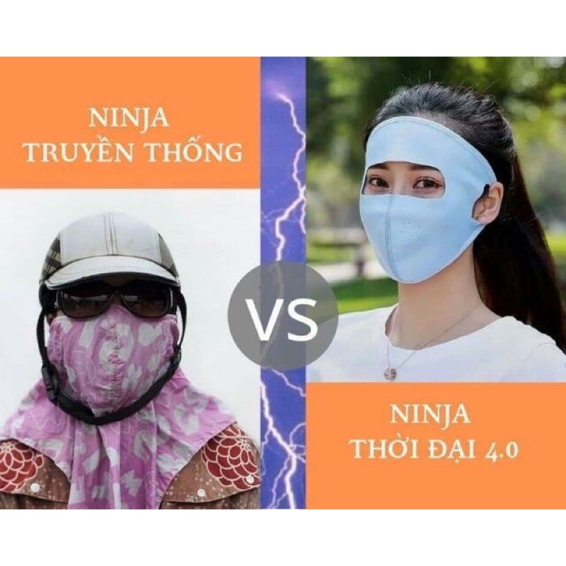 Khẩu trang Ninja Phủ Kín chống nắng chống bụi Chống tia UV