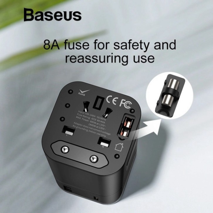 GIẢM SÂU Bộ sạc nhanh du lịch đa năng Baseus Removable 2 in 1 Universal Travel Adapter PPS Quick Charger Edition 18W GIẢ