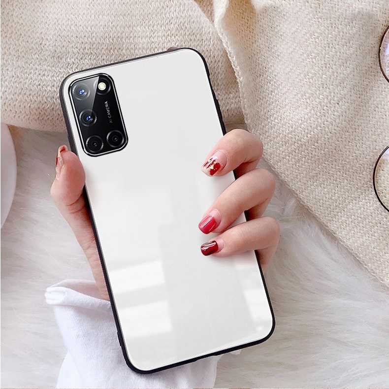 Ốp Lưng OPPO A52, A92, A16 Mặt kính gương sáng bóng cao cấp