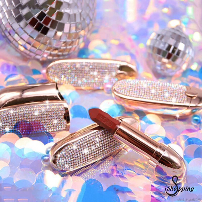 [Hàng mới về] Son môi thỏi chống thấm nước lâu trôi với thiết kế kèm gương tiện dụng sang trọng