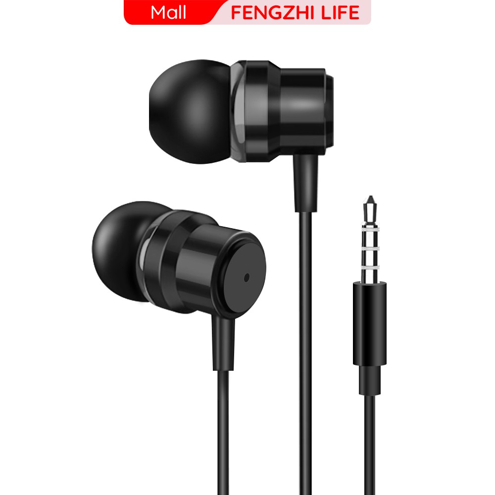 Tai nghe FENGZHI K3L jack 3.5mm có dây nhét tai chính hãng dành cho iPhone Samsung Oppo Vivo Huawei Xiaomi