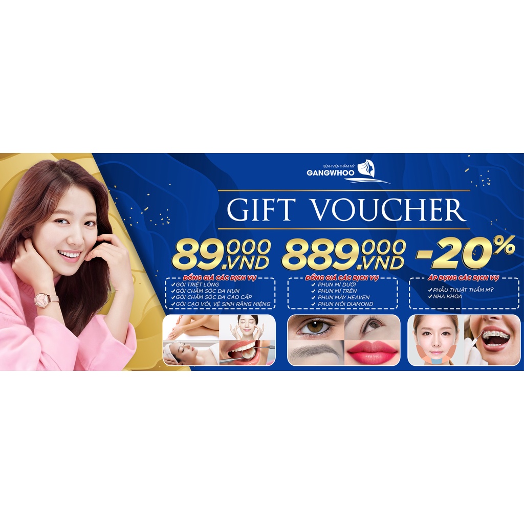 Voucher Đồng giá 89K/ 899K/ 20% tại Gangwhoo