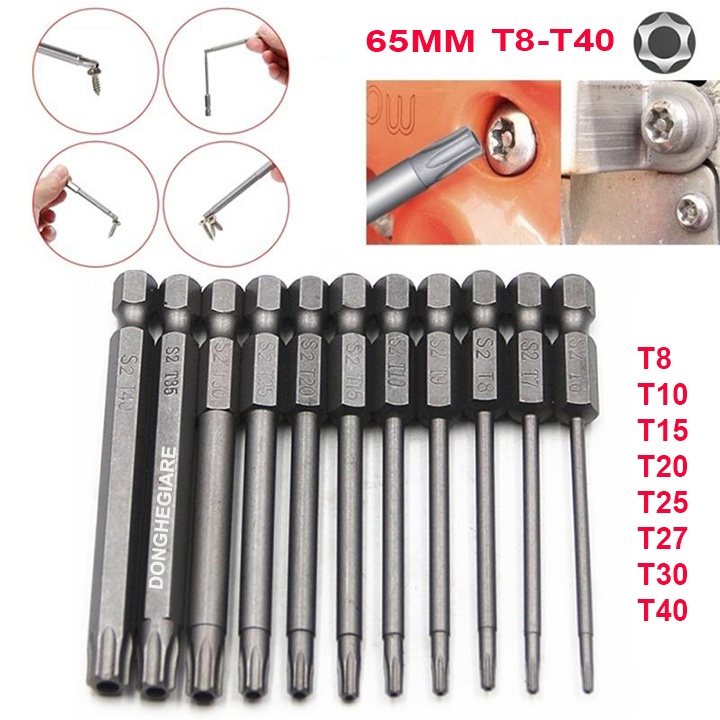 Mũi Vít Hoa Thị Chân Lục Giác Đầu Bông Mai Thép S2 Dài 65mm Chuẩn Nhật