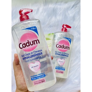 [MẪU MỚI] Tắm gội cadum xanh lá (hương hạnh nhân) [CHÍNH HÃNG PHÁP]  750ml
