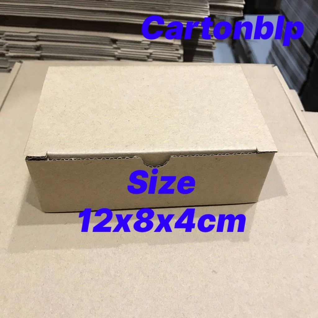 Hộp carton nắp gài size 12x8x4 màu nâu bộ 20 hộp
