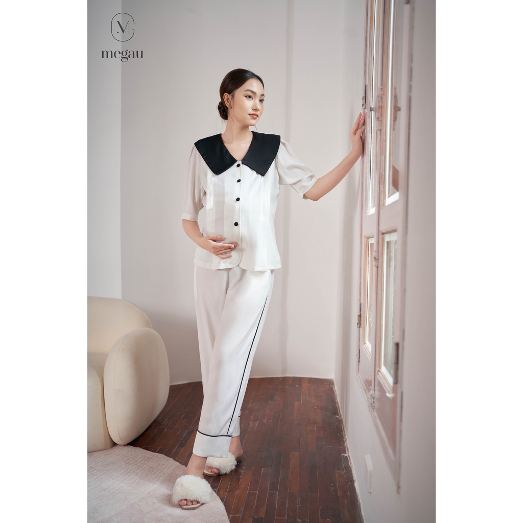 KAYLIN - Set đồ ngủ áo cộc quần dài dành cho mẹ bầu và sau sinh thương hiệu MEGAU