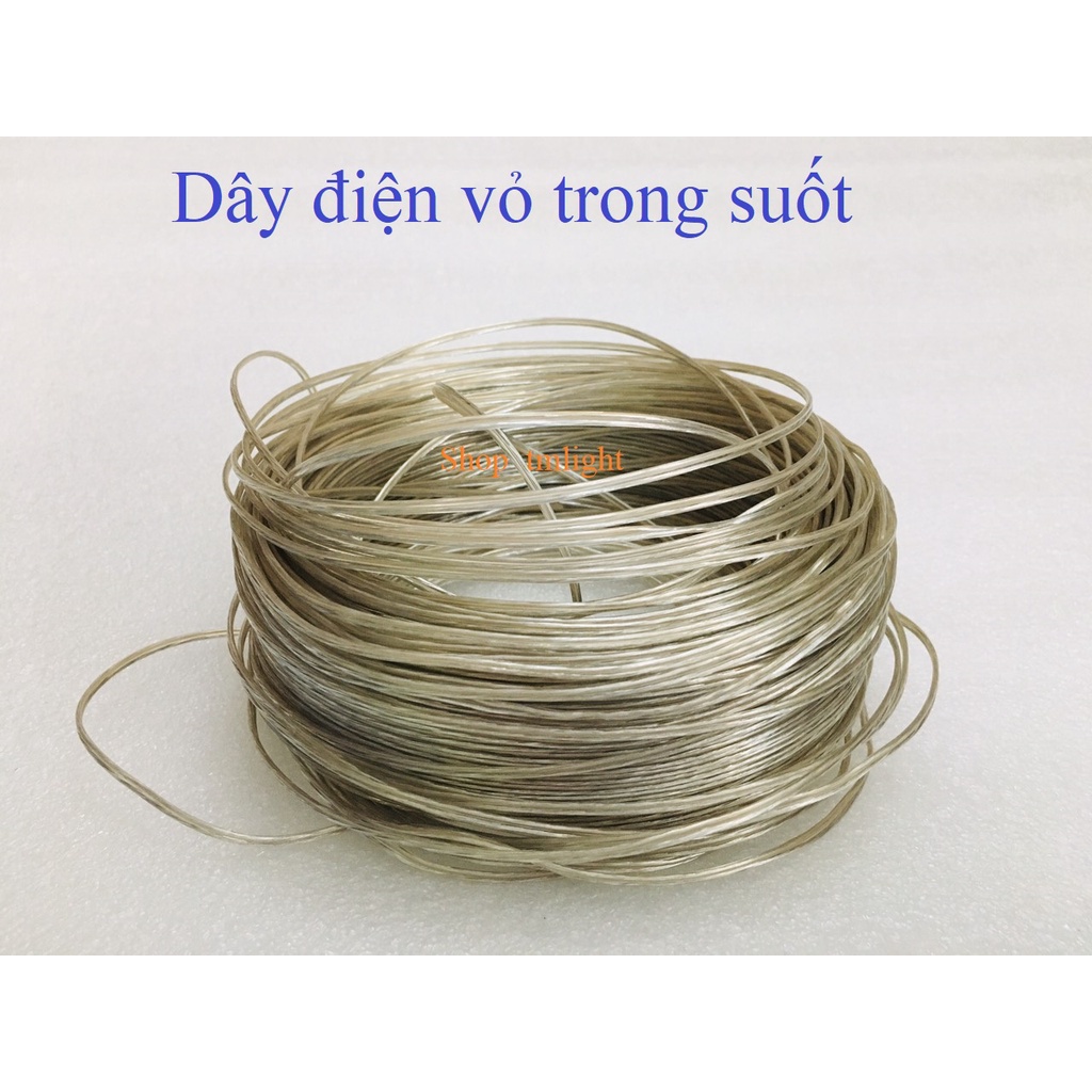 Dây điện trong suốt cho led neon, bán theo mét, lõi 0.35mm