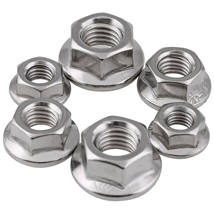 Đai Ốc Lục Giác Bằng Thép Không Gỉ 304 Chống Khóa Chống Trượt M3M4M5M6M8M10M12M14M16M20