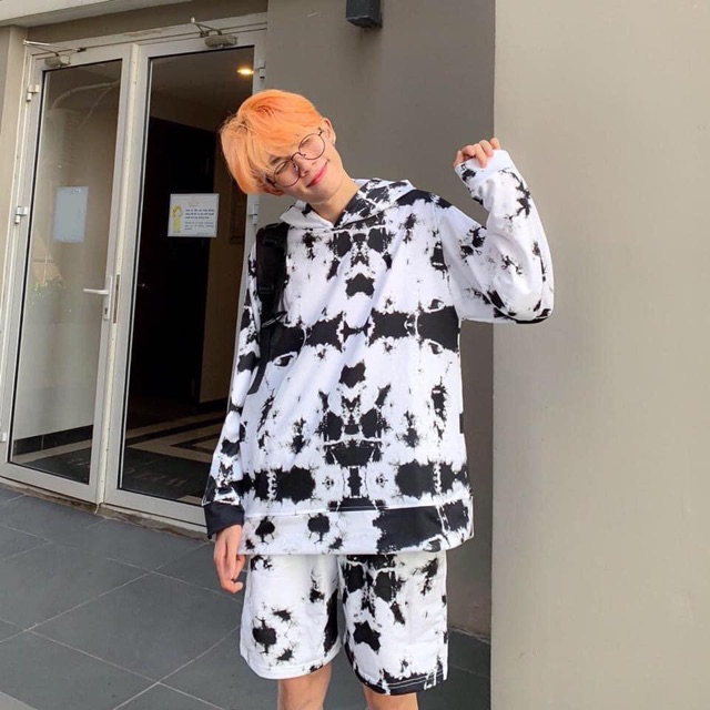 Set Hoodie Loang Màu Tay Dài Ảnh Thật