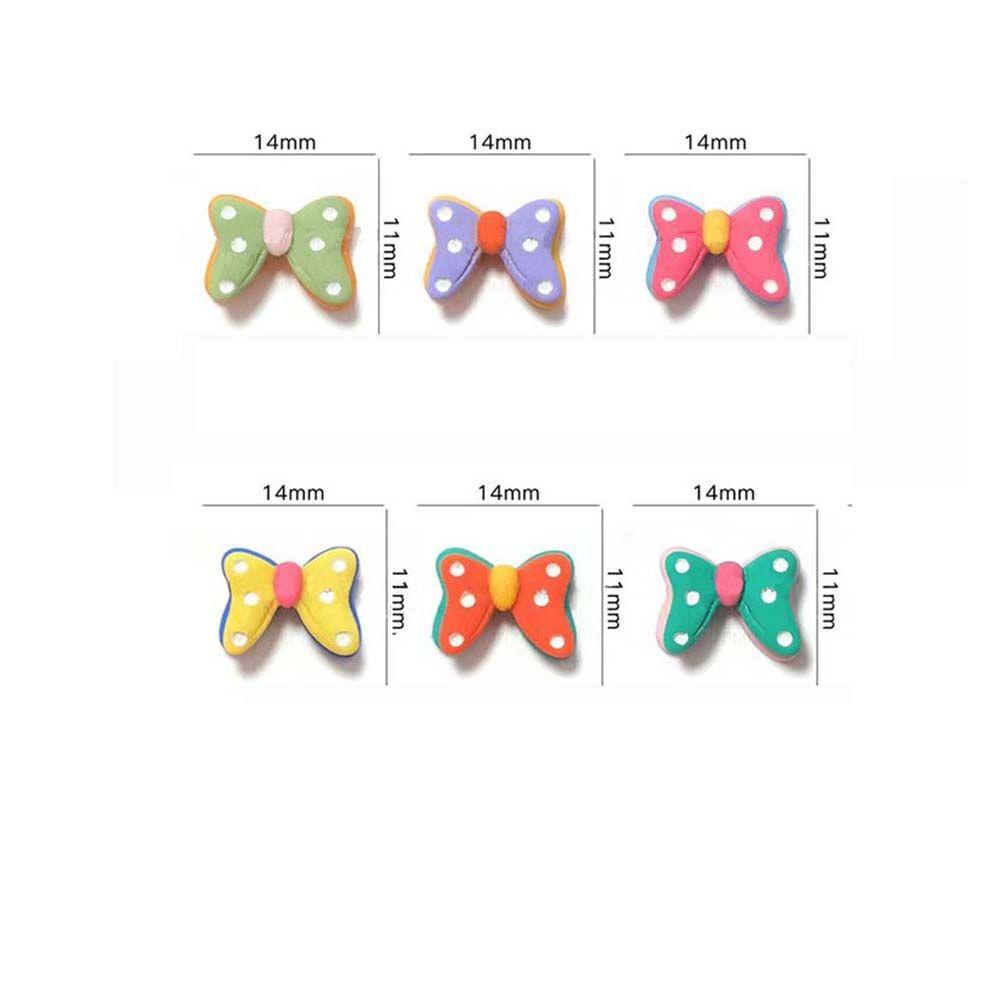 Set 10 Nơ Hai Lớp Bằng Nhựa Resin Trang Trí Móng Tay Nghệ Thuật DIY