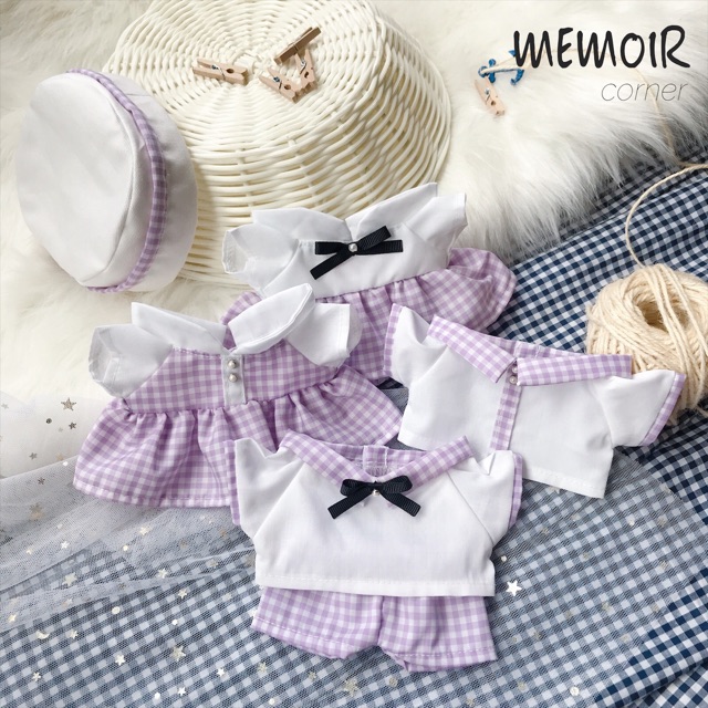 Outfit Doll 15cm &amp; 20cm - Gingham