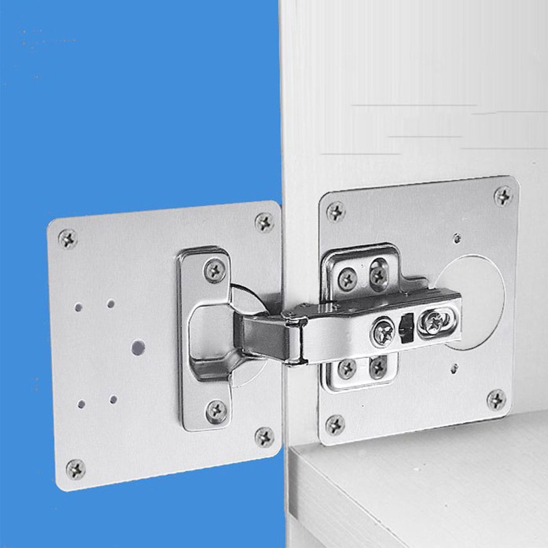 Set 4 Bản Lề Cửa Tủ Bằng Thép Không Gỉ Kèm Ốc Vít Gắn