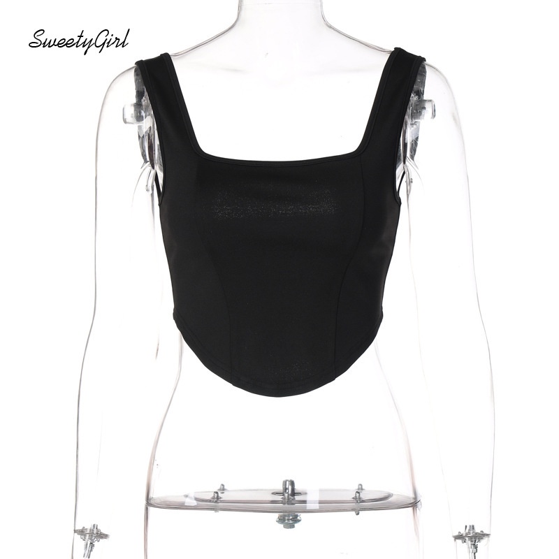 Áo Tank Top Thể Thao Cổ Vuông Màu Sắc Ngọt Ngào Thời Trang Cho Nữ