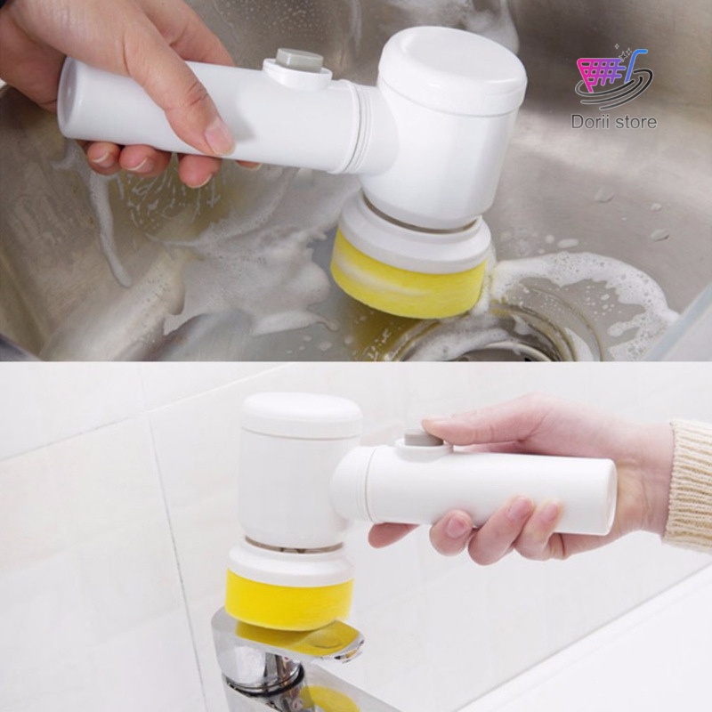 03 Chiếc Phụ Kiện Đầu Bàn Chải Máy Cọ Rửa Vệ Sinh Đa Năng Vệ Sinh Bếp- Bồn Rửa Mặt