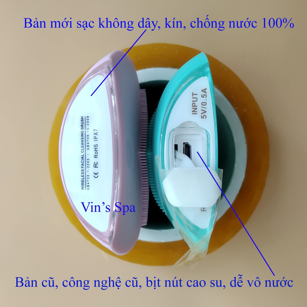 Máy rửa mặt nội địa Nhật sạc không dây, hồng baby | BigBuy360 - bigbuy360.vn