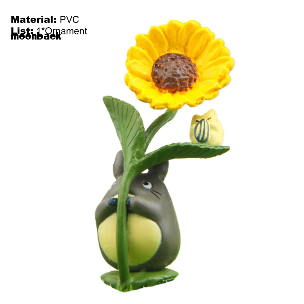 Mô Hình Tượng Ghibli Totoro Hoa Hướng Dương Anime Mịn Màng Trang Trí Tiểu Cảnh Văn Phòng