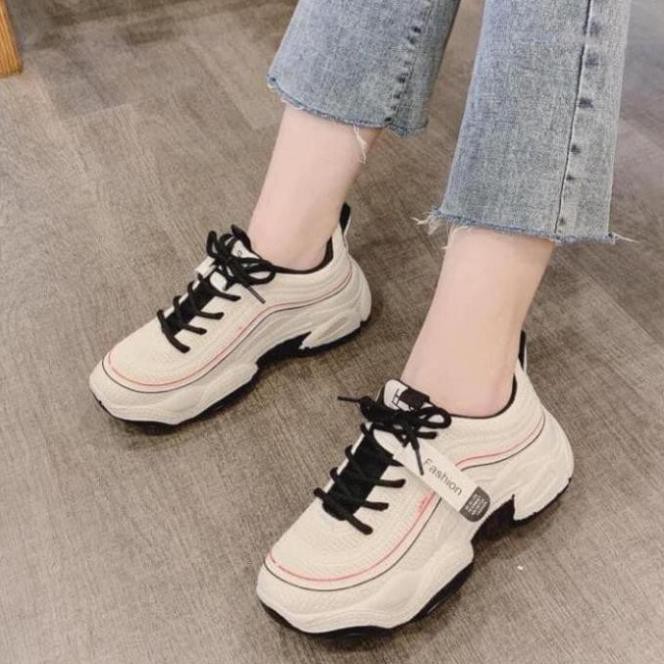 Giày Sneaker Nữ Chính Hãng Bao Ngầu Chuẩn Size Phối Màu Kem Nhẹ Nhàng Giày Đẹp 2021