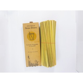 Ống hút cỏ thiên nhiên khô (50 cái)