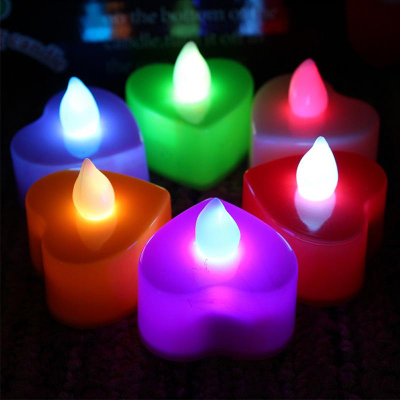 Nến Đèn LED Hình Trái Tim Lãng Mạn Dùng Trang Trí Tiệc Cưới / Sinh Nhật