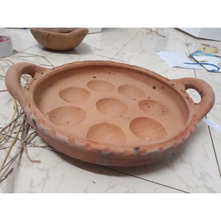 Khuôn bánh khọt 8 lỗ bằng đất nung
