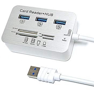 Đầu Đọc Thẻ Nhớ 3 Cổng Usb 3.0 Cho Ms / M2 / Sd / Tf / Micro-Sd