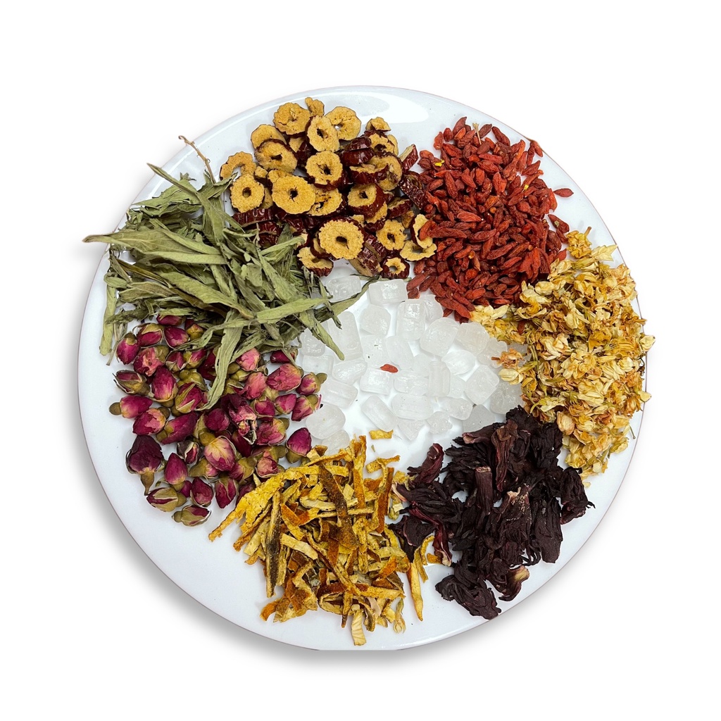 Trà hoa quả thảo mộc Bát Hoa Tiên Mộc Trà