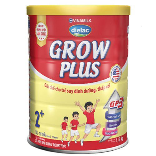 Sữa Bột Vinamilk Dielac Grow Plus Đỏ 2+ ( Hộp Thiếc 1500g)