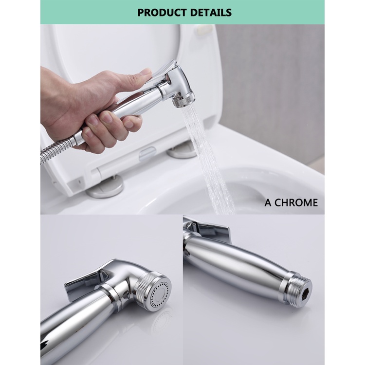 Vòi Xịt Rửa Dạng Tròn Và Vuông Bằng Đồng Thau Loại G1/2 Màu Đen/Vàng/Xám/Xám Cho Nhà Tắm