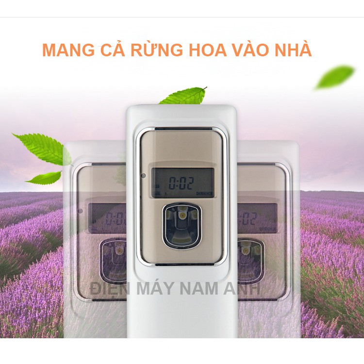 Máy xịt nước hoa tự động, phiên bản cao cấp dùng điện và pin, màn hình LCD, kèm chai tinh dầu thơm thiên nhiên