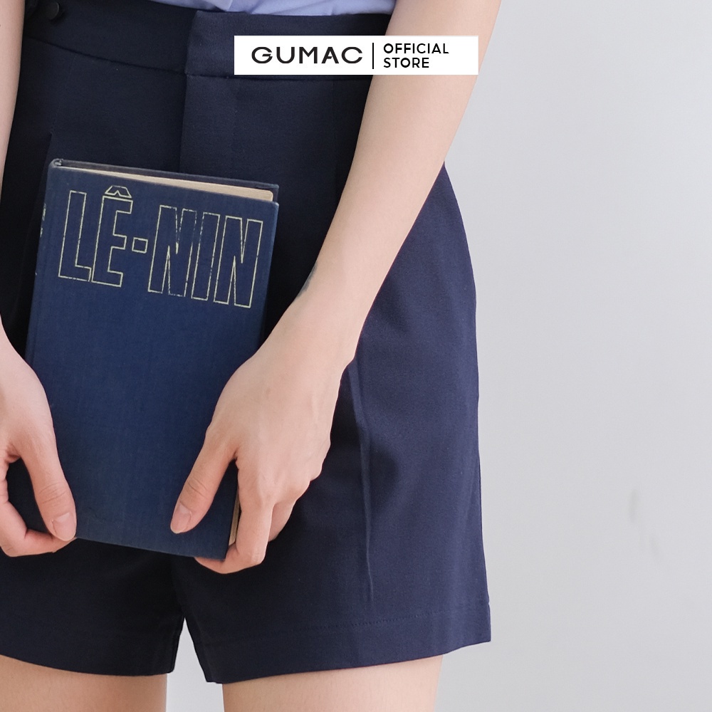 Quần short nữ phối đai thời trang GUMAC QC03063