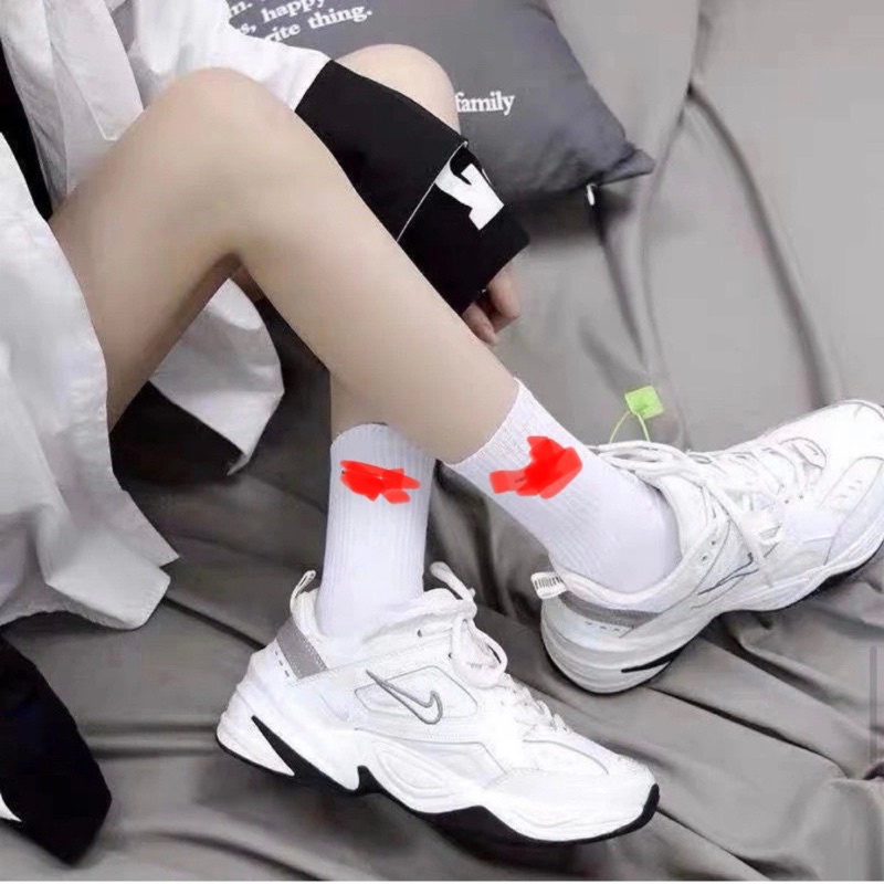 HÀNG ĐẸP #Tất Cổ Cao Nam Nữ Đen và Trắng, Vớ Nam Nữ phong cách năng động trẻ trung