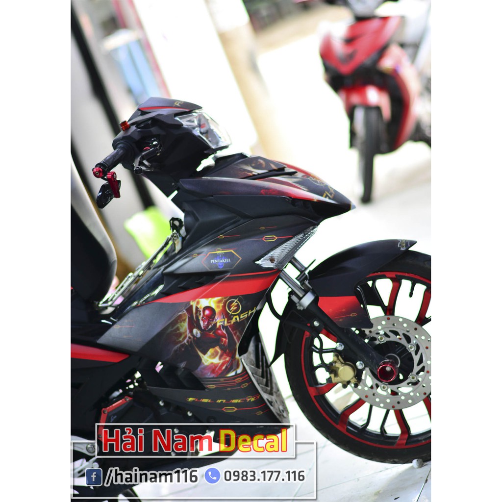 Tem Trùm Exciter 150 Đen Đỏ The Flash